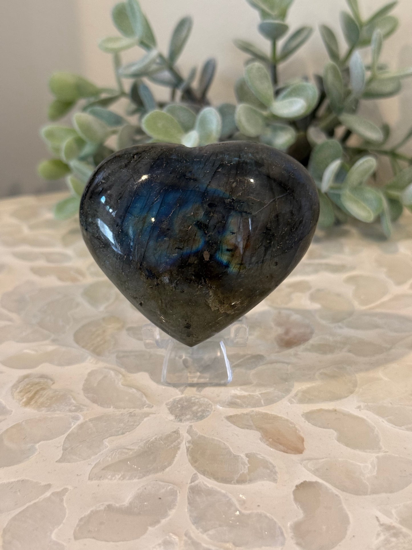 Labradorite Heart