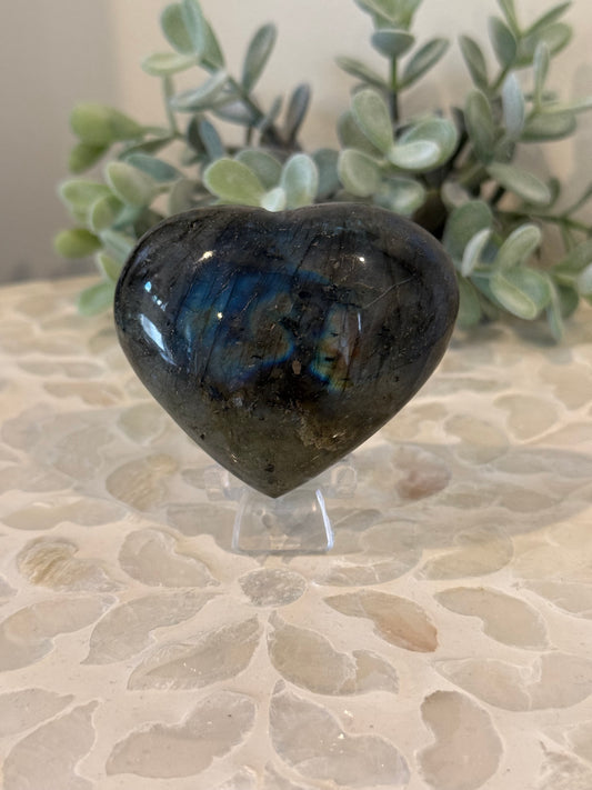 Labradorite Heart