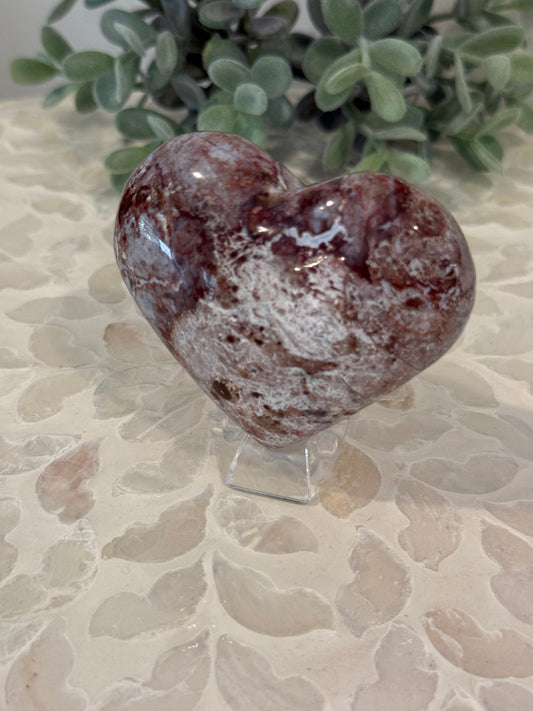 Crazy Lace Agate Heart
