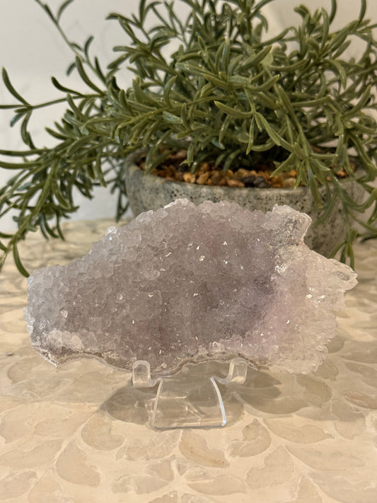 Sugar Fluorite with Stand - Crystal Fluorite