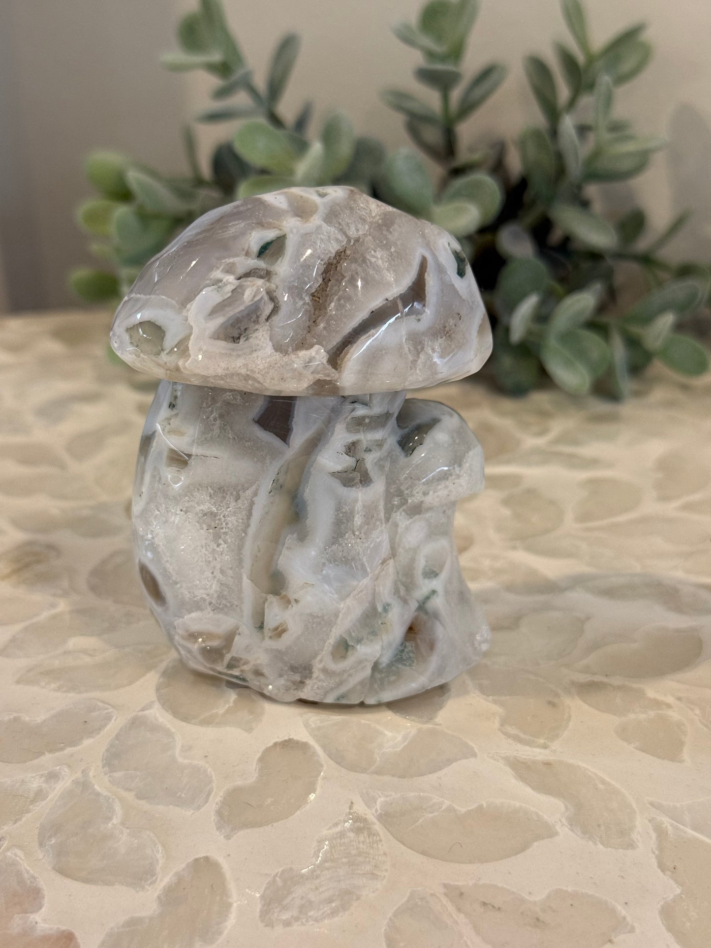 Moss Agate Mushroom Toadstool