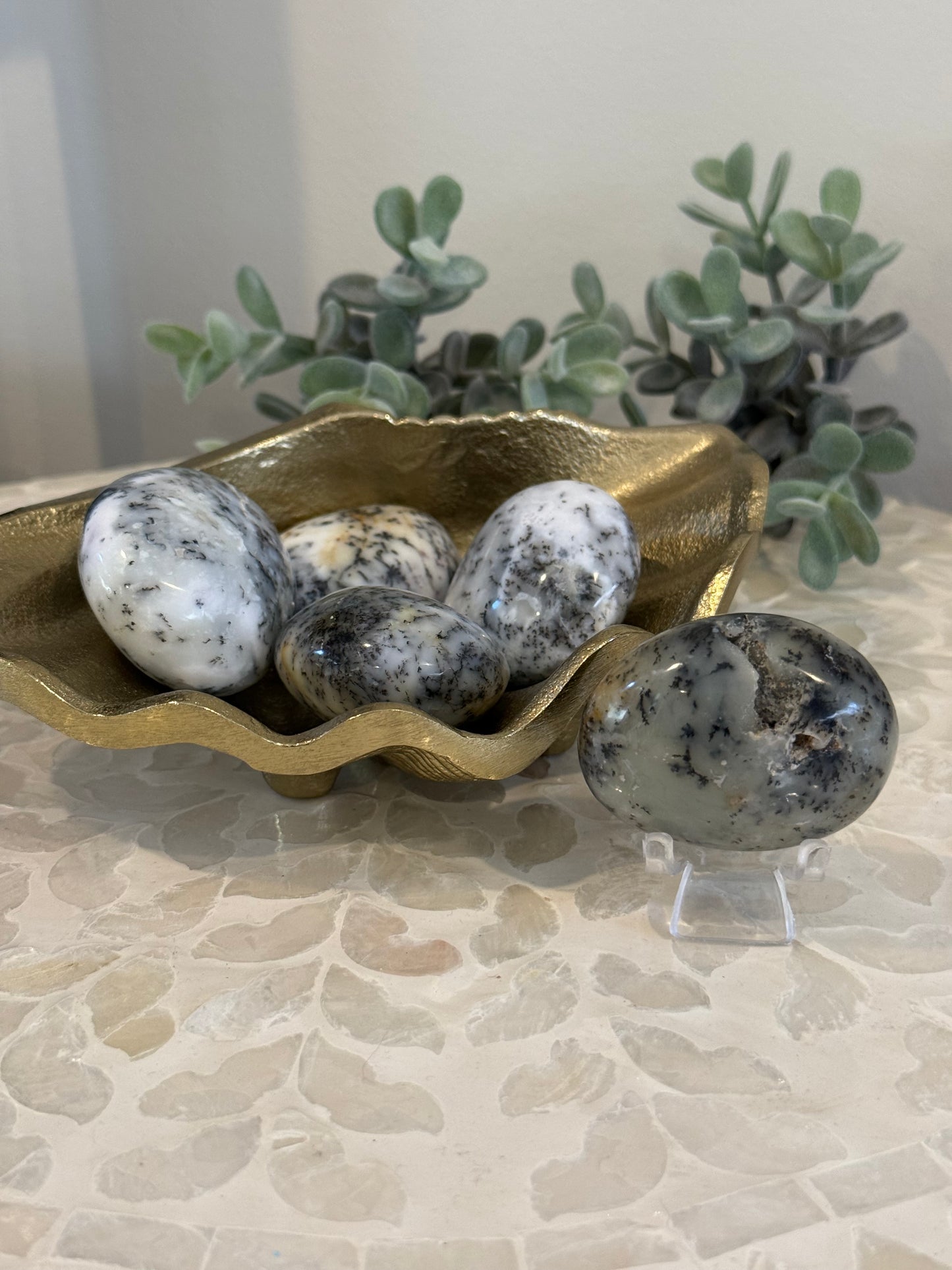 Dendritic Opal Palm Stone