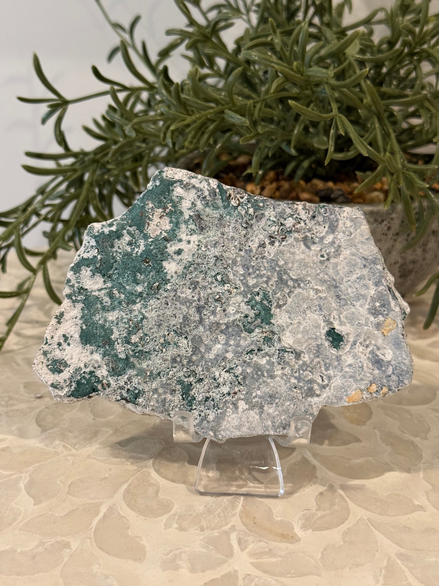 Sugar Fluorite with stand - Crystal Fluorite