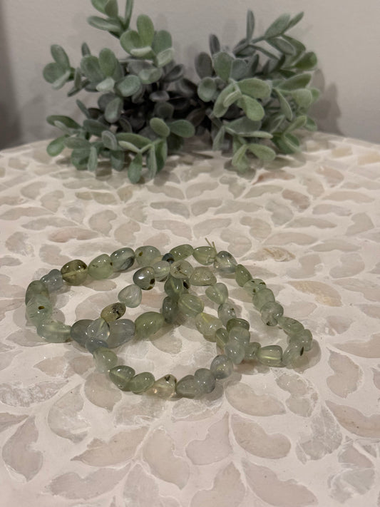 Prehnite Bracelets - Large Chip