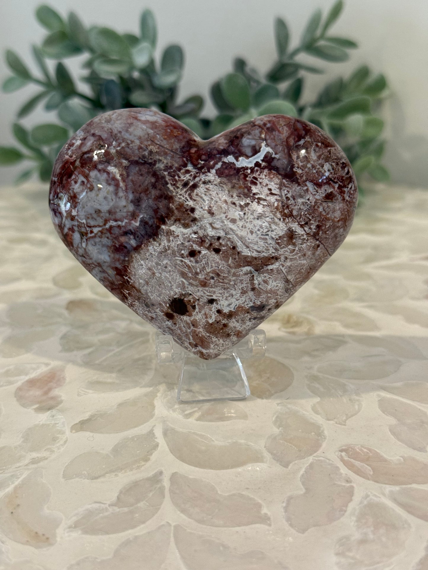 Crazy Lace Agate Heart