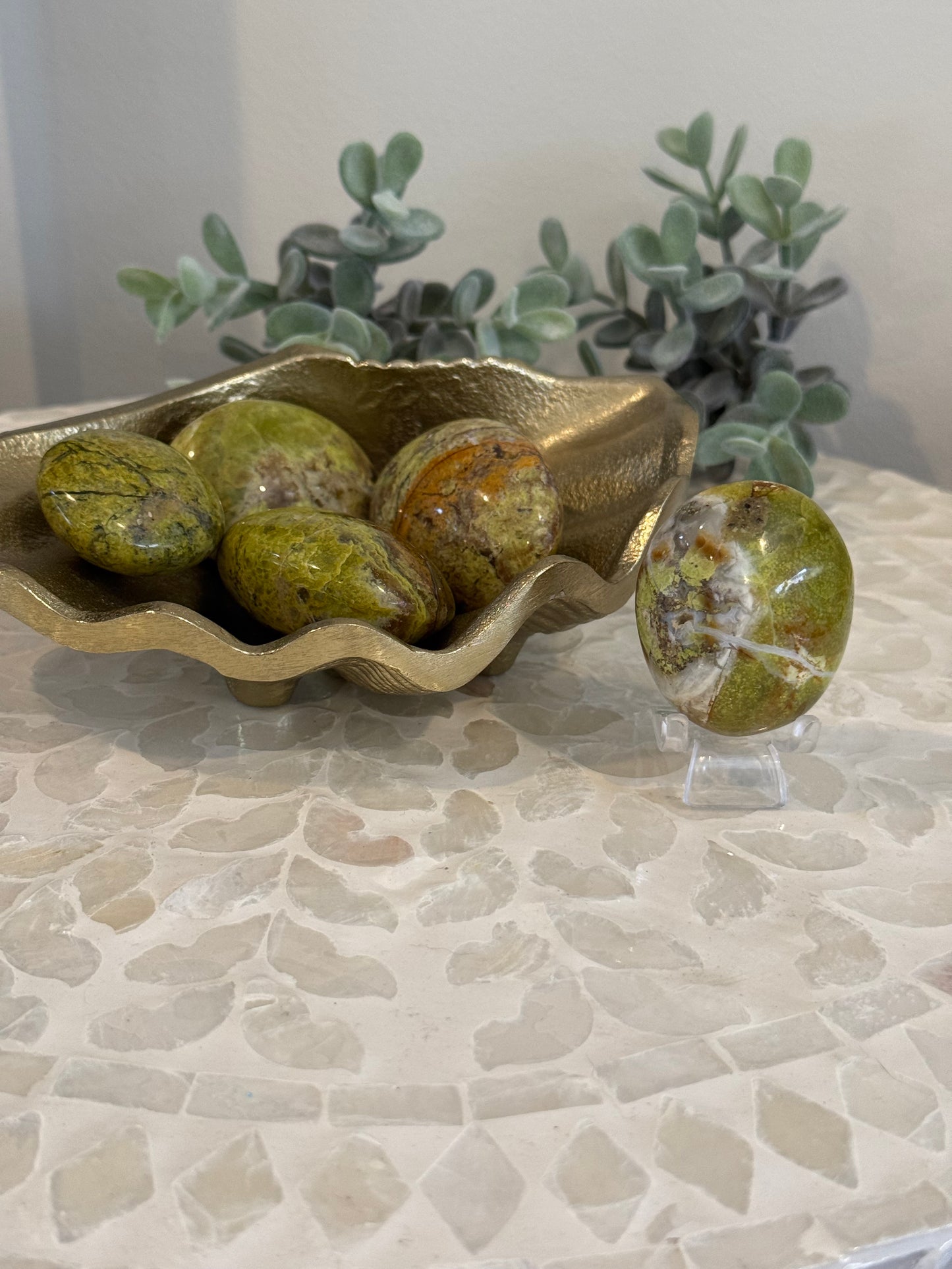 Green Opal Palm Stone