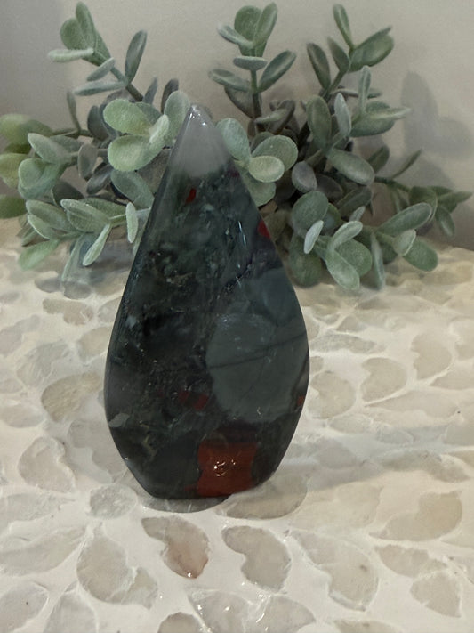 Bloodstone Freeform with Pyrite