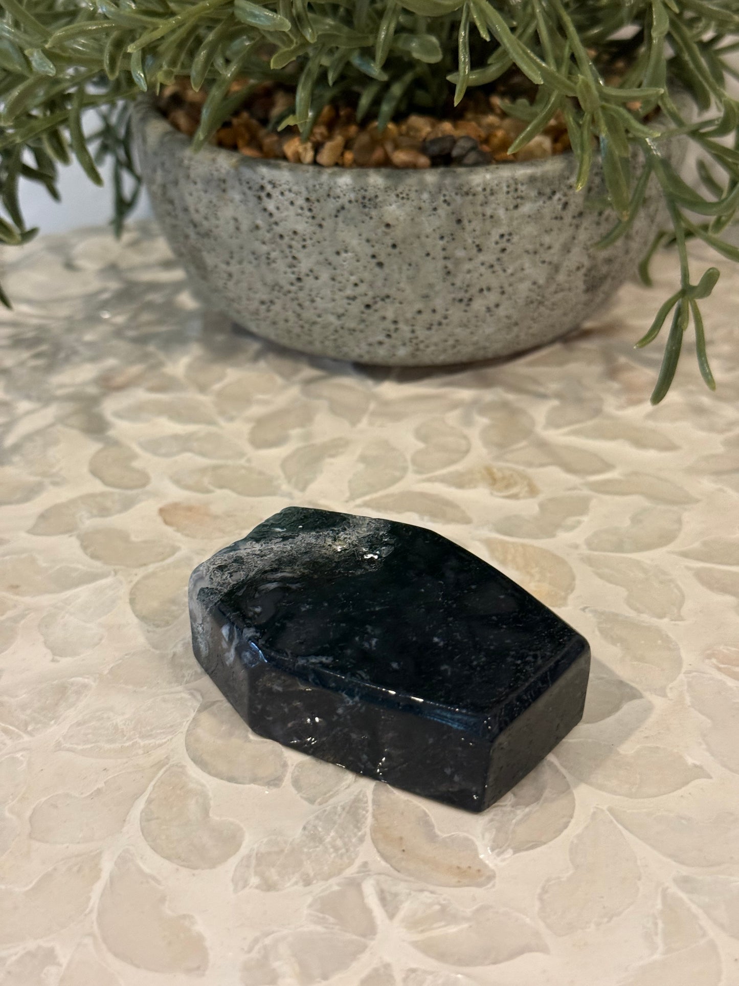 Moss Agate Coffin - Bowl - Trinket Bowl