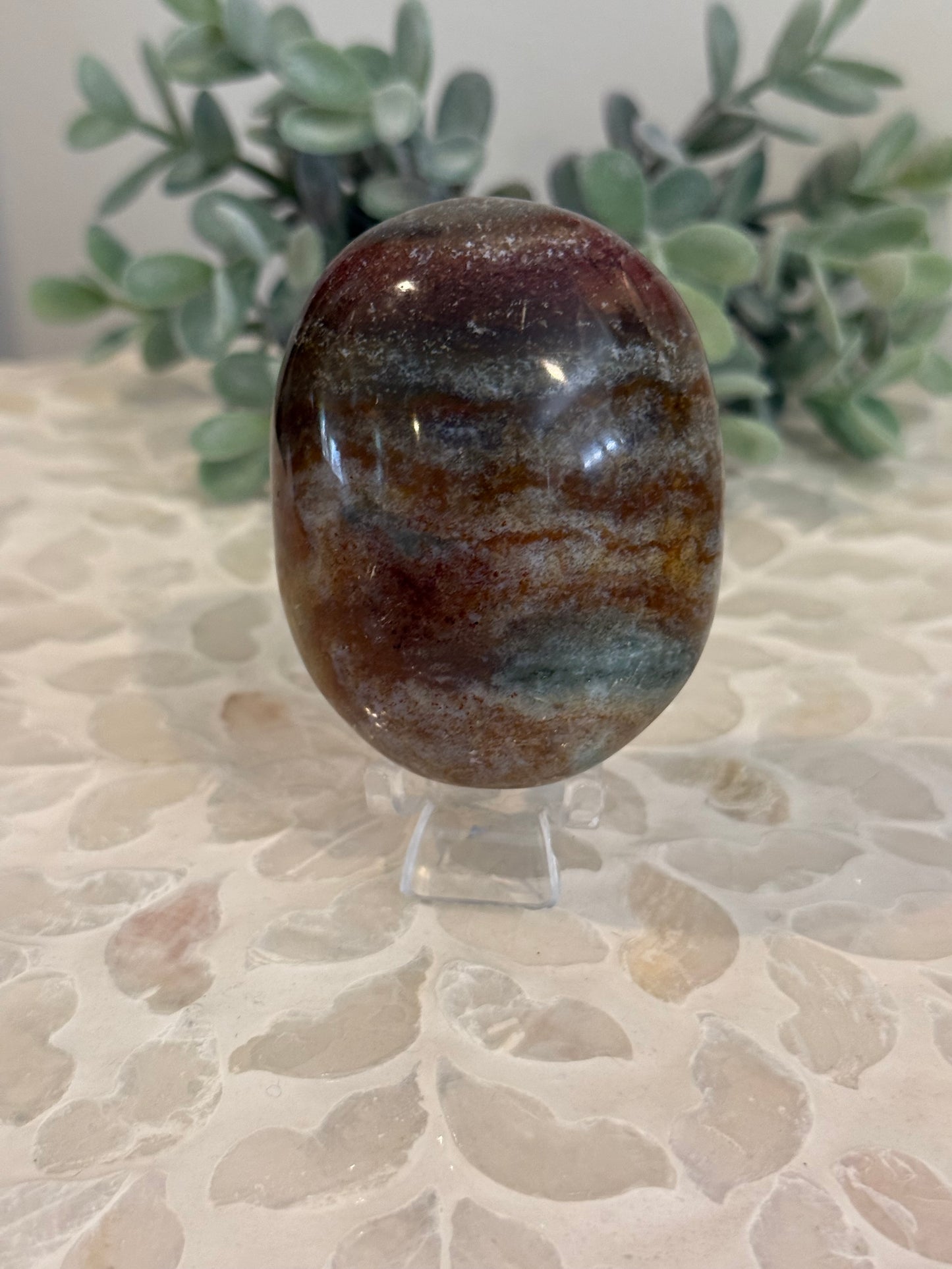 Ocean Jasper Palm Stone - Large
