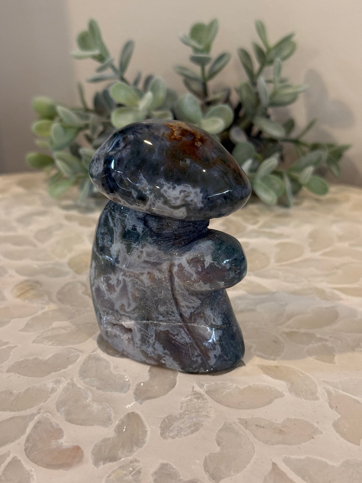 Moss Agate Mushroom Toadstool