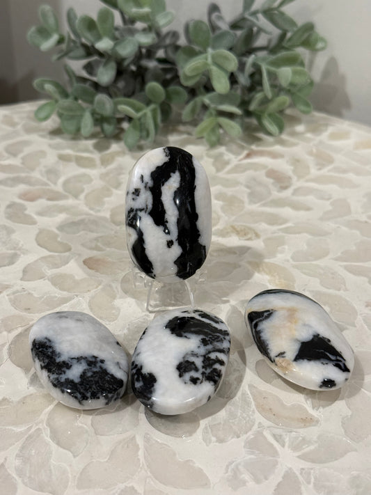 Zebra Jasper Palm Stone