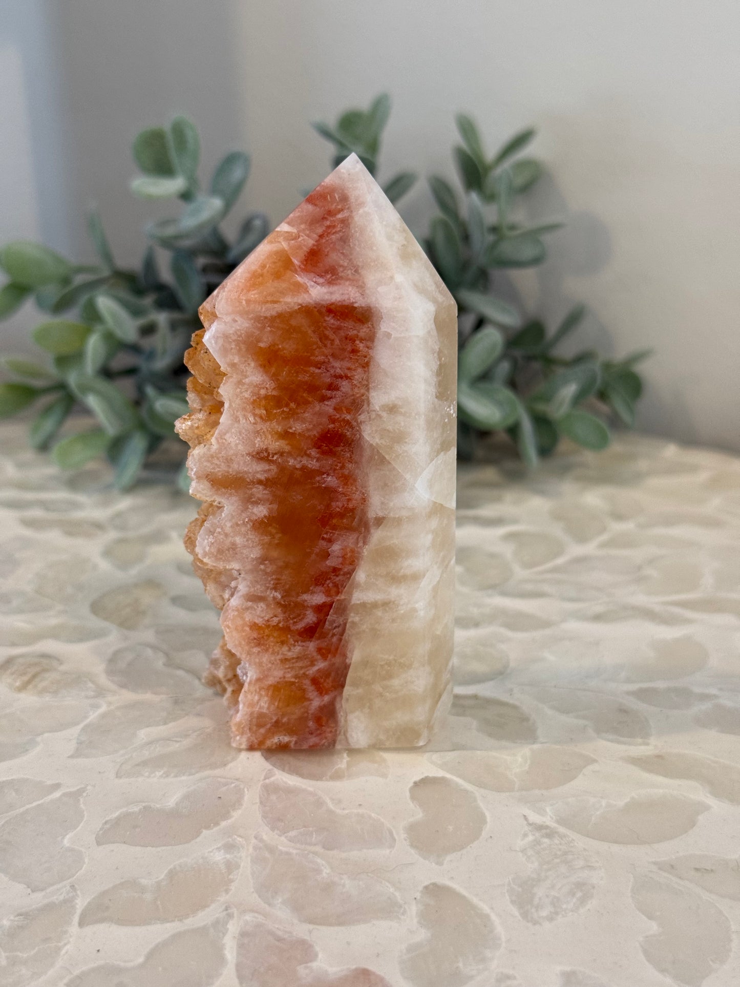 Tri Colour Calcite Point