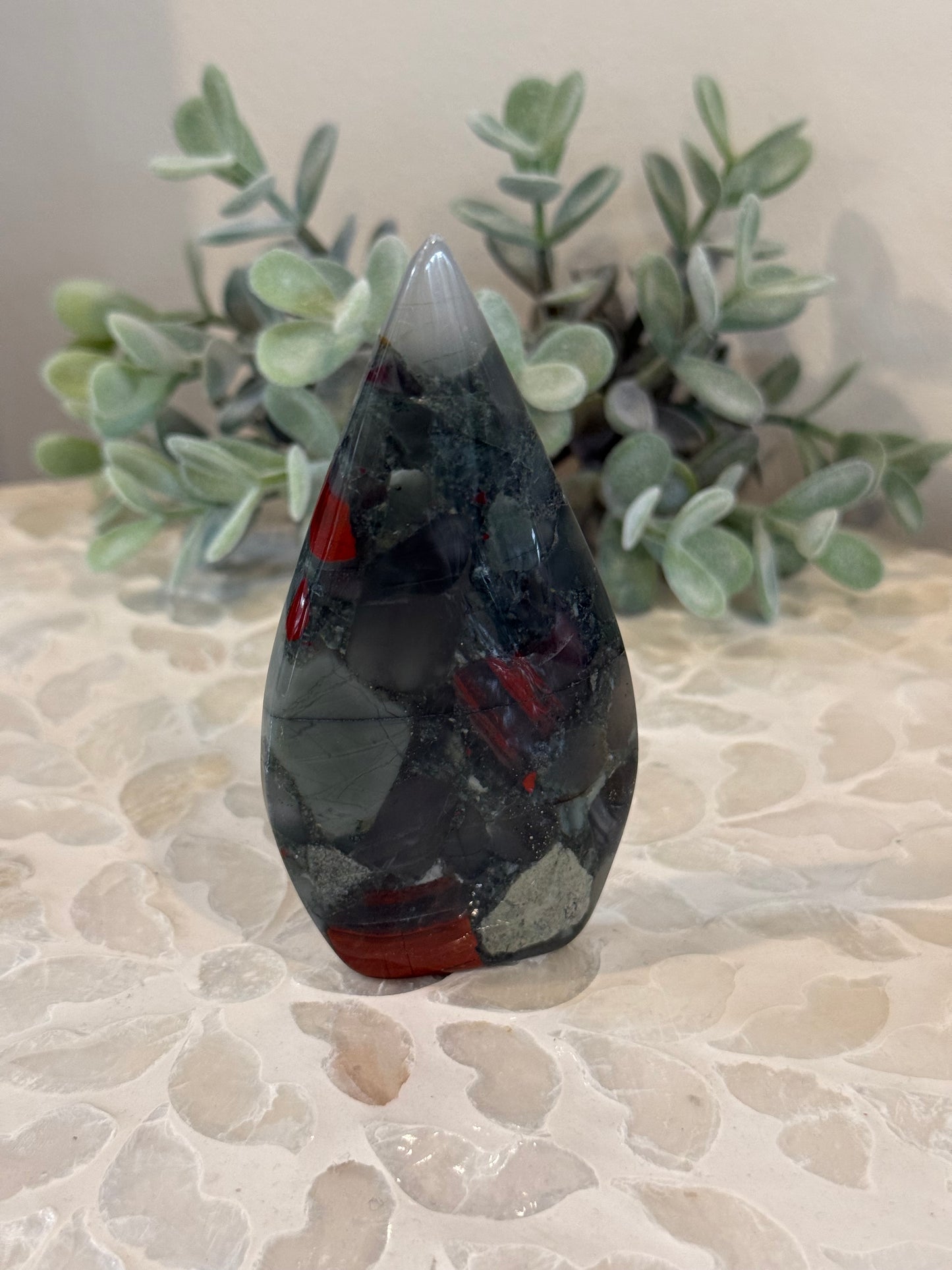 Bloodstone Freeform with Pyrite