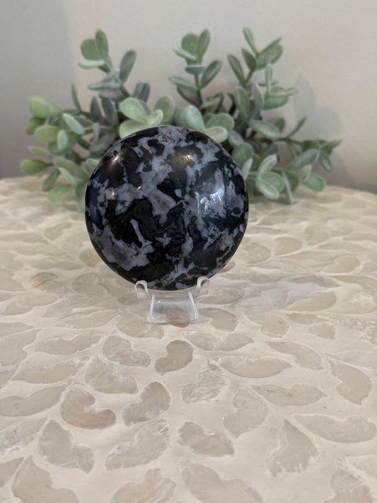 Mystic Merlinite - Indigo Gabbro Palm Stones