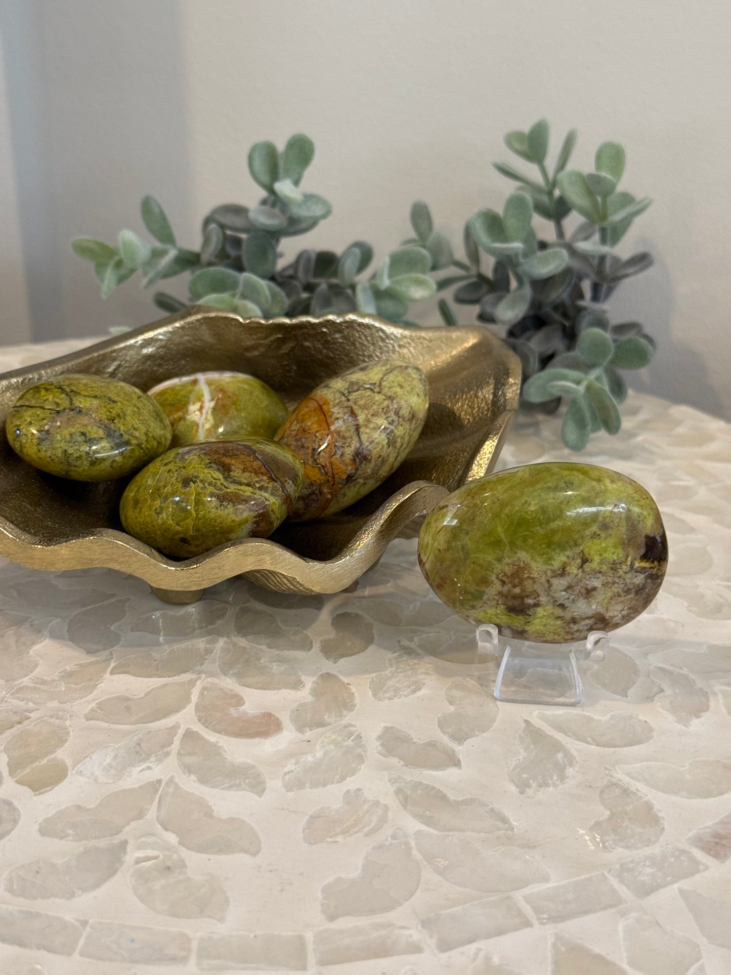 Green Opal Palm Stone